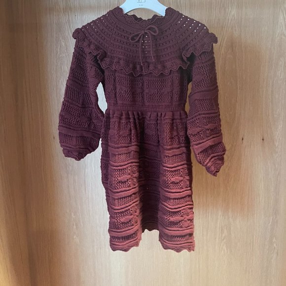 Bebe Organic Silvia Dress Plum Color 3T Maisonette